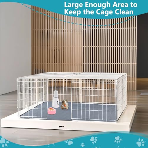 Image of Bunlitent Washable Guinea Pig Cage Liner, 24 x 47 (3 Pack), Waterproof Reusable & Anti Slip Guinea Pig Bedding Fast and Super Absorbent Pee Pad for Small Animals, for Midwest Cage Area