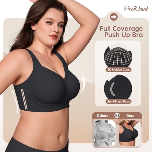 Image of ProKloud Jelly Bras for Women No Underwire Wireless Bra with Support and Lift Full Coverage Plus Size Comfy Seamless Bra