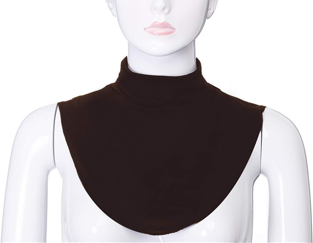 2-Pack Women's Cotton Mock Turtleneck Dickey - Fake Collar Pullover For Layering