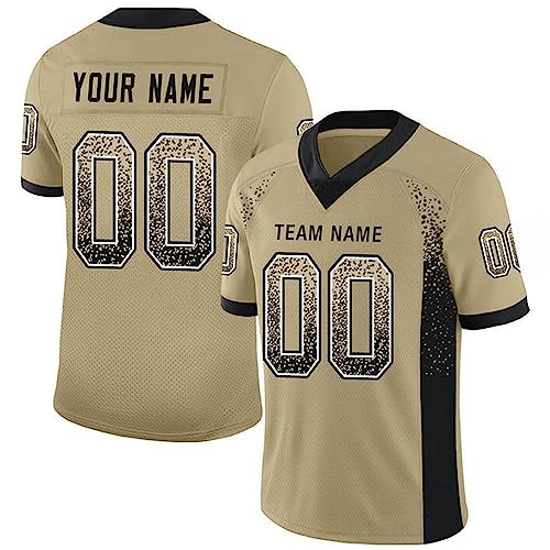Custom Football Jersey, Football Shirt, Football Jerseys for Women, Football Jerseys for Men, Vegas Gold Black-White Drift Fashion Football Jersey, Football Shirts for Men, Football Gifts