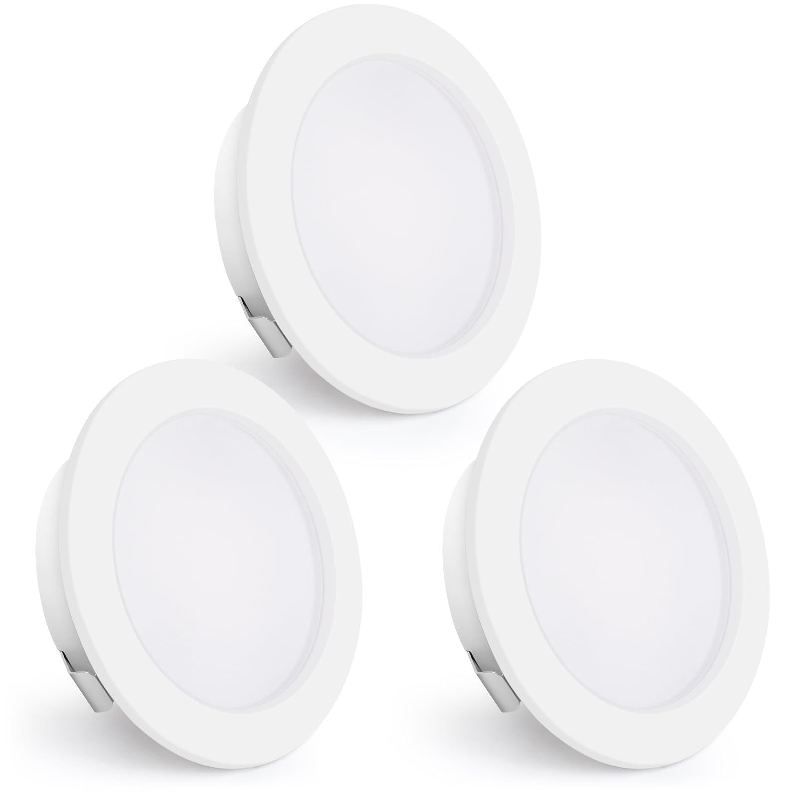 Recessed LED Spotlights 230 V 2700 K Ceiling Spotlights 55-60 mm 3 Pieces White