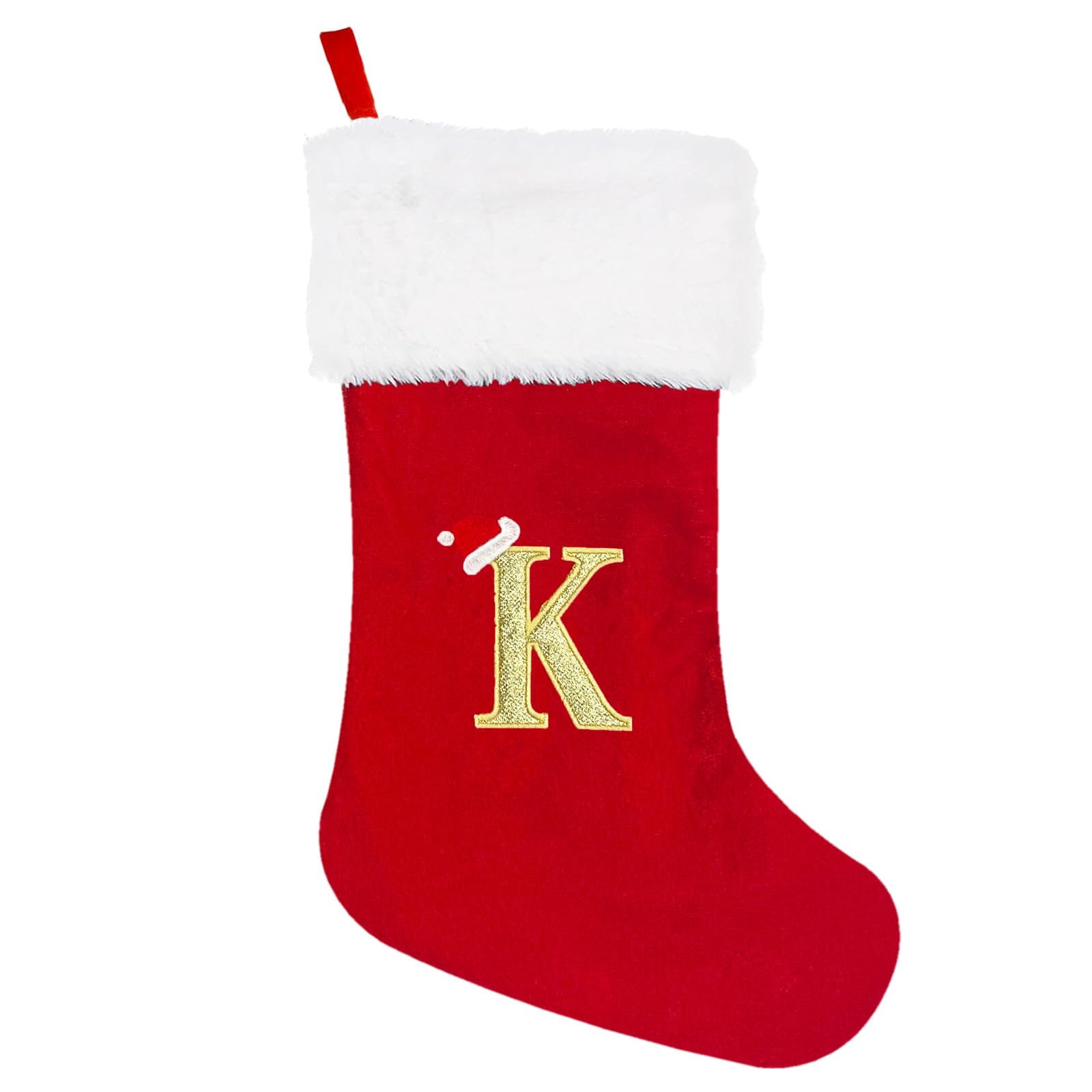 YPBEW Letter Christmas Stocking Santa Socks Christmas Tree Pendant Decorations for Home Letter Socks Candy Bag Gift Sock