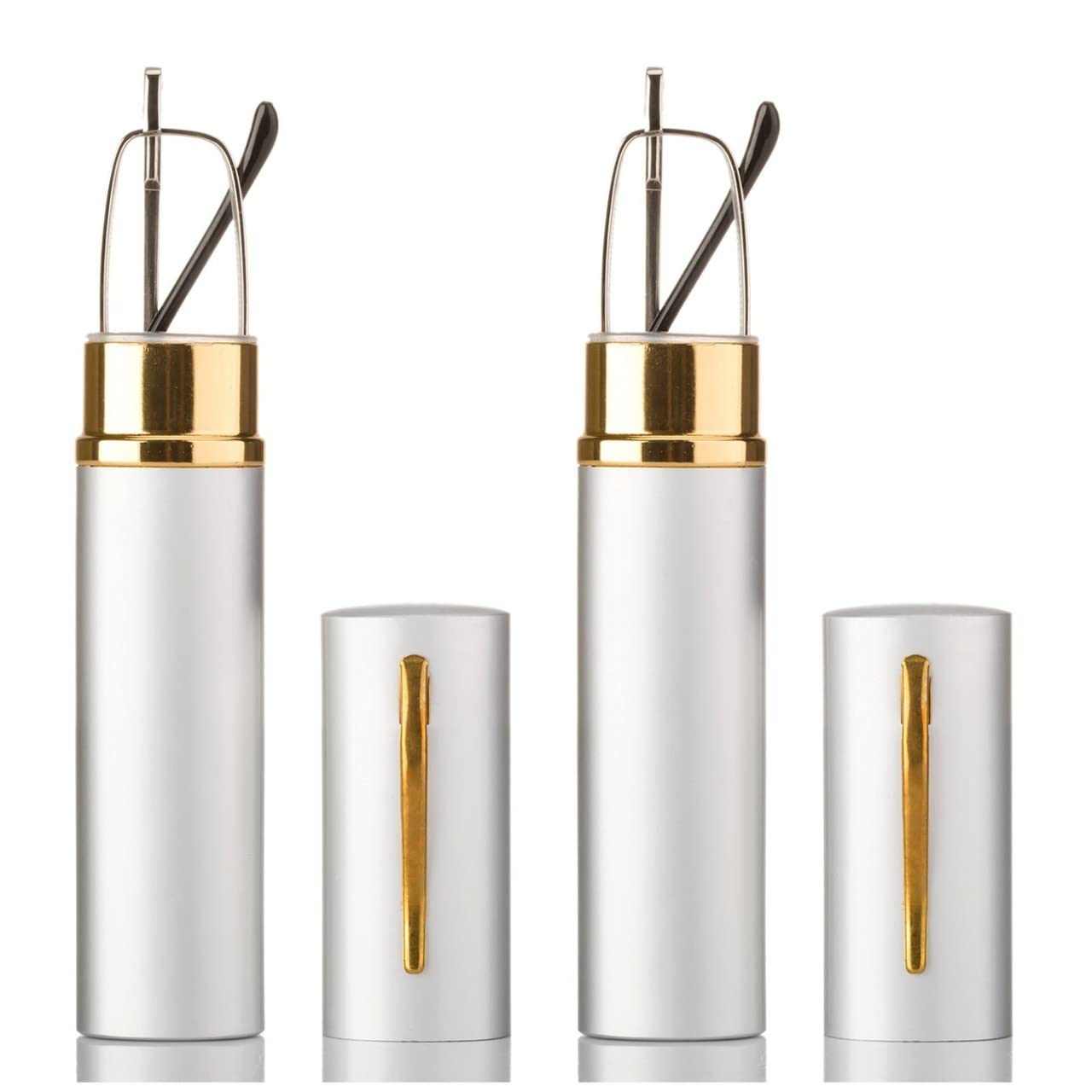 e estelleClassic Spring Hinges Readers in Slim Pen Clip Portable Aluminum Hard Case Reading Glasses for Men and Women