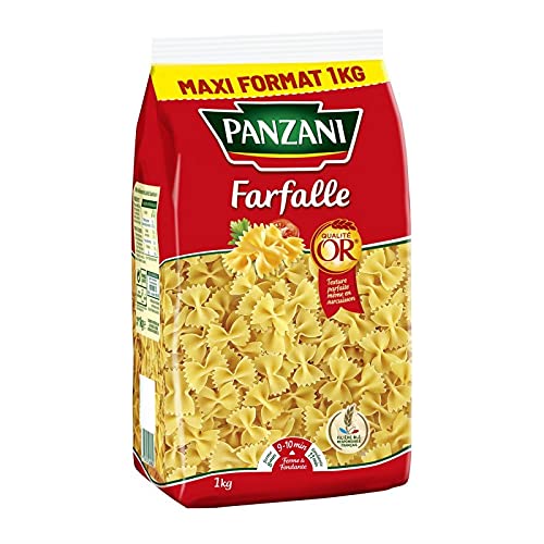 PANZANI - Pâtes Fantaisies Farfalle Cello 1Kg - Des pâtes qui sortent de l'ordinaire pour un repas savoureux. - Lot De 4 - Vendu Par Lot