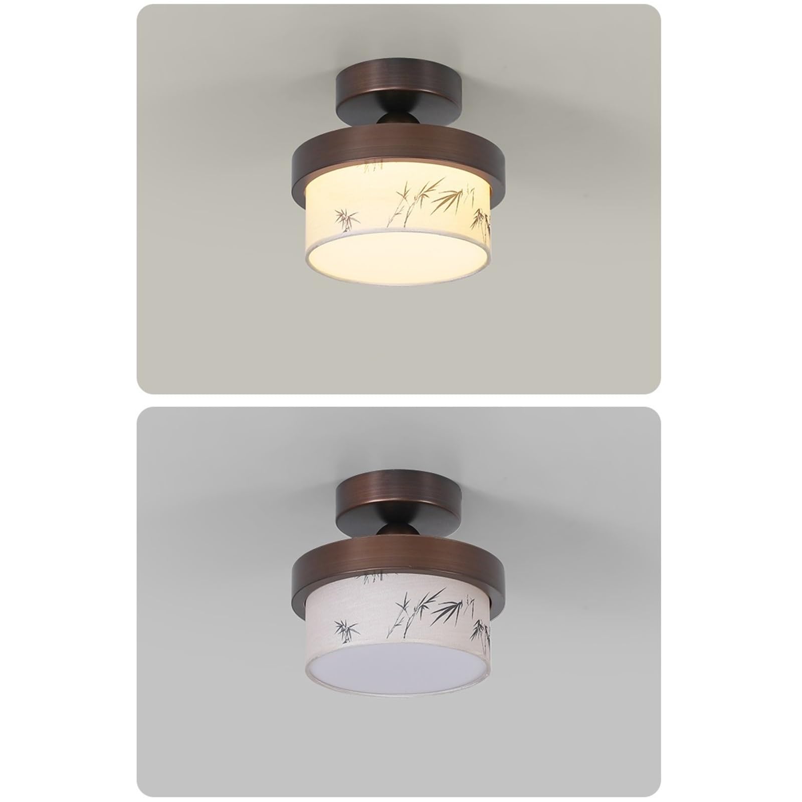 lampa sufitowa Lampa sufitowa do holu wejściowego z nadrukiem materiałowym, lampa dekoracyjna w stylu retro, styl średniowieczny Sypialnia