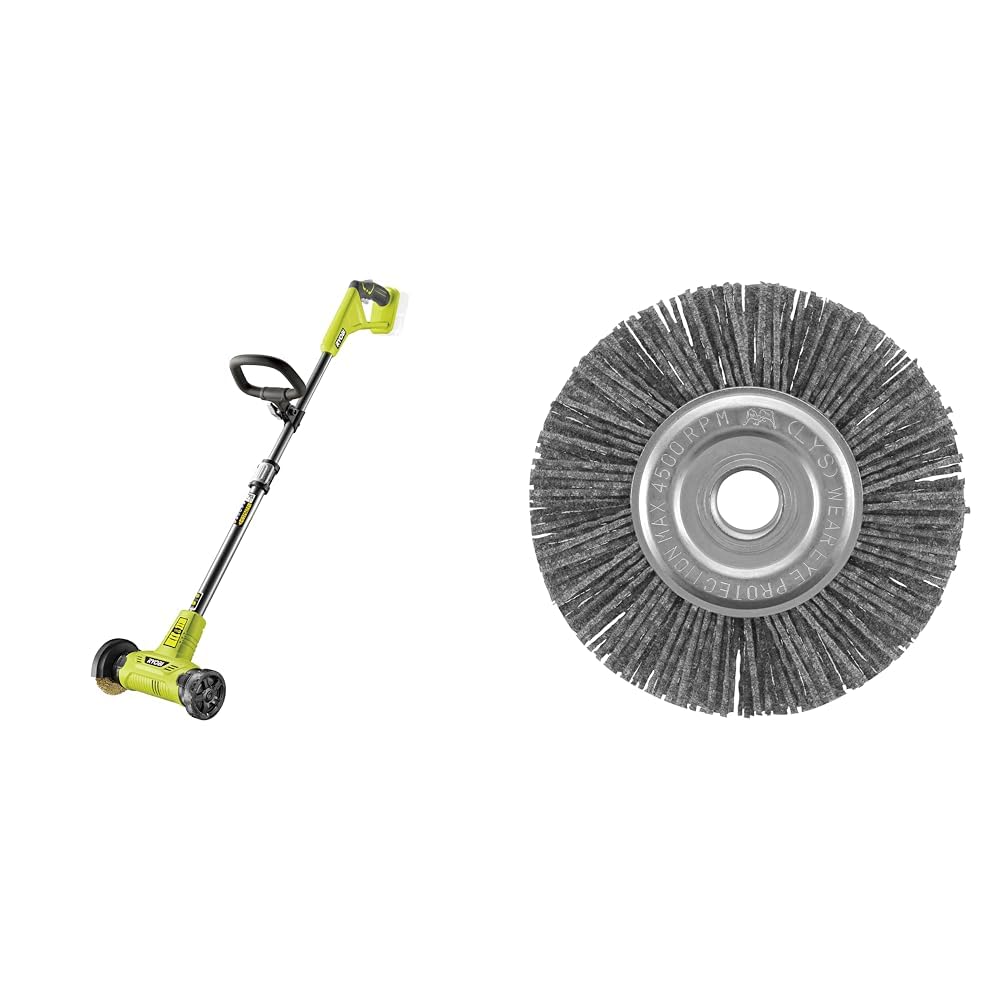 Bundle aus RYOBI 18 V ONE+ Akku-Fugenreiniger RY18PCA-0 + RYOBI Nylonbürste RAC818