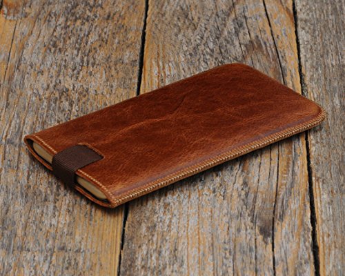 Marrone scuro Custodia in pelle per iPhone SE 2020...