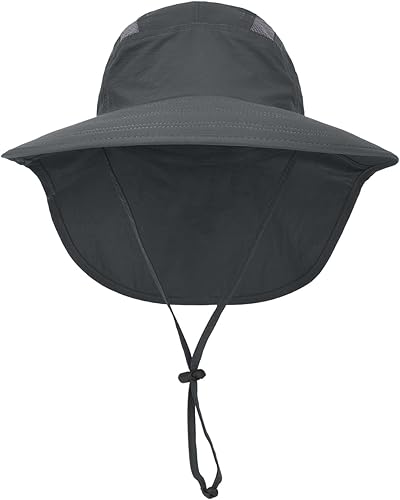 Miniatura 2 de Paquete de 2 sombreros de sol de ala ancha para exteriores UPF50+ con solapa para el cuello para hombres y mujeres, pesca, senderismo, trabajo en el