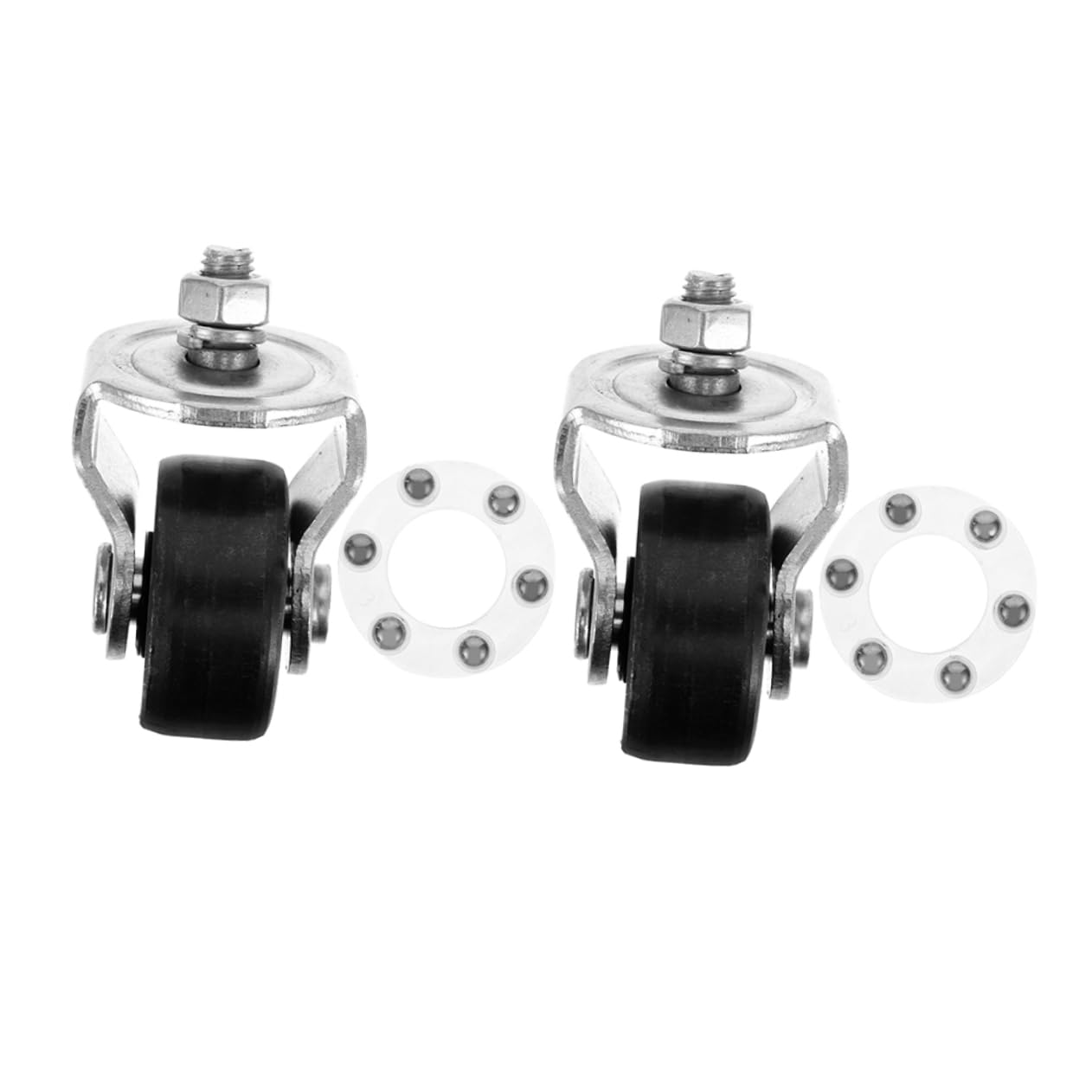 Gatuida 4pièces Roues Pivotantes De Remplacement Pour Jack Hydraulique Accessoires De Support Robustes Pour Chariots De Tonnes