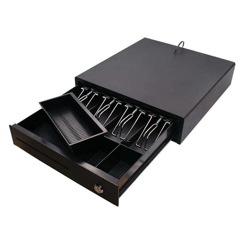 Image of 7 Slots Cash Drawer /Cash Box- 4 Notes & 2 Coins Slots, Automatically Works with Billing Machines /Thermal Printers- Used in Supermarket, Grocery Stores !! 1 Year Offsite Warranty !!