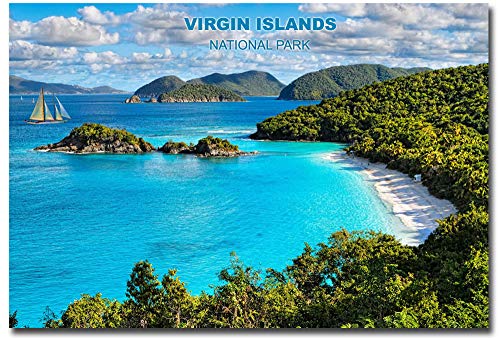 Imán para refrigerador de parque nacional de islas vírgenes