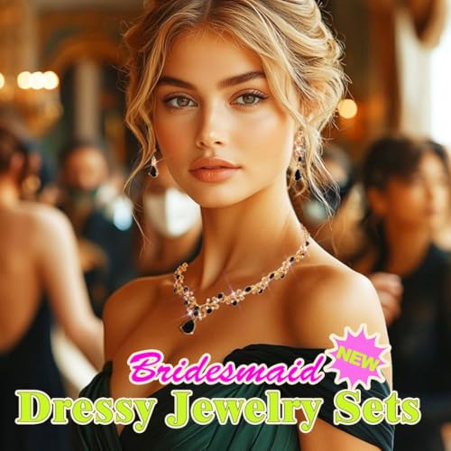 Sixexey Bridal Wedding Jewelry Set Gold Rhinestone Necklace Earrings Crystal Prom Jewelry Accessories for Women4
