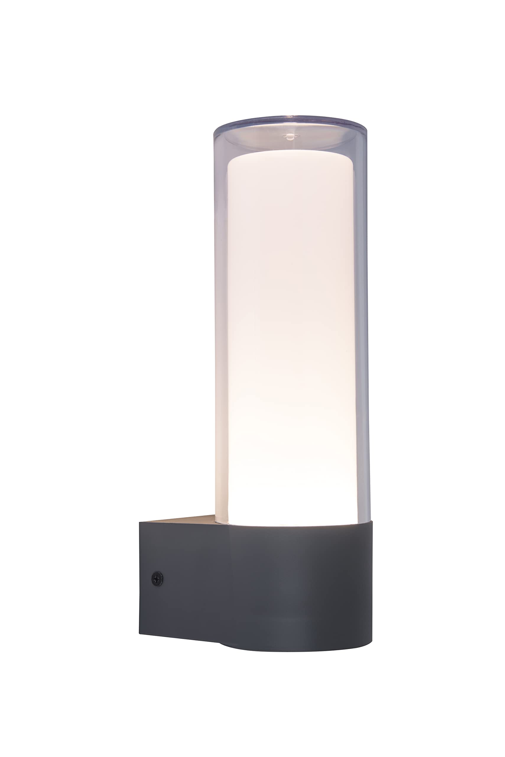 Lampada da parete a LED Smart-Home Dropa, moderna lampada da esterno in alluminio antracite, RGB, controllo app, compatibile con Alexa/Google, colore della luce regolabile