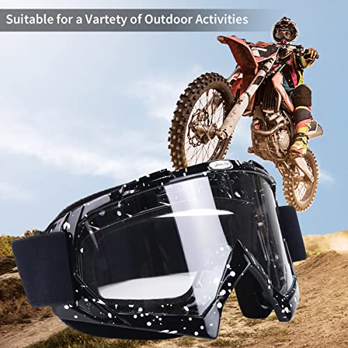 Jamiewin Motocross Goggles Atv Dirt Bike Motorcycle Clear Lens Utv Mx Otg Offroad Riding Goggles Anti Uv Dustproof Anti Fog Racing Skiing Goggles For Men Women Youth Kids #TOP5