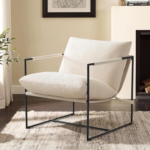 mcc direct Modern Lounge Sling Accent Chair with Metal Frame and ...