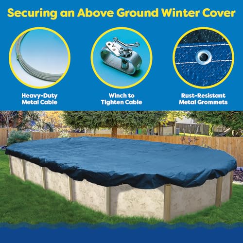 Image of In The Swim 12 x 24 Ft Oval Economy Above Ground Pool Winter Cover
