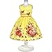 Sunny Fashion Girls Dress Cotton Rose Flower Double Bow Tie Party Size 6