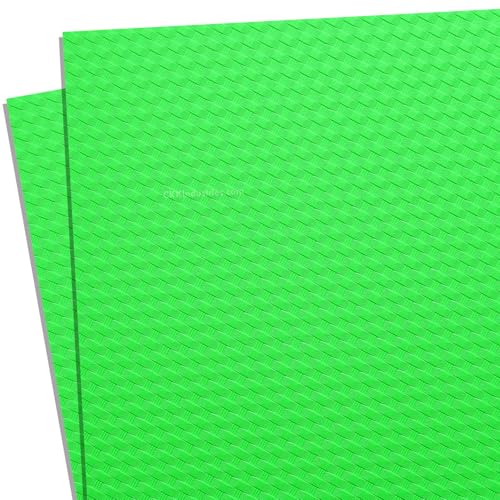 HOLSTEX Thermoform Sheet - (Basketweave Texture) - (.080 Thickness) - (8in x 12in Sheet) - (Zombie Green) - (2 Sheets) - for Holster Making, DIY Cosplay, Airsoft Armor
