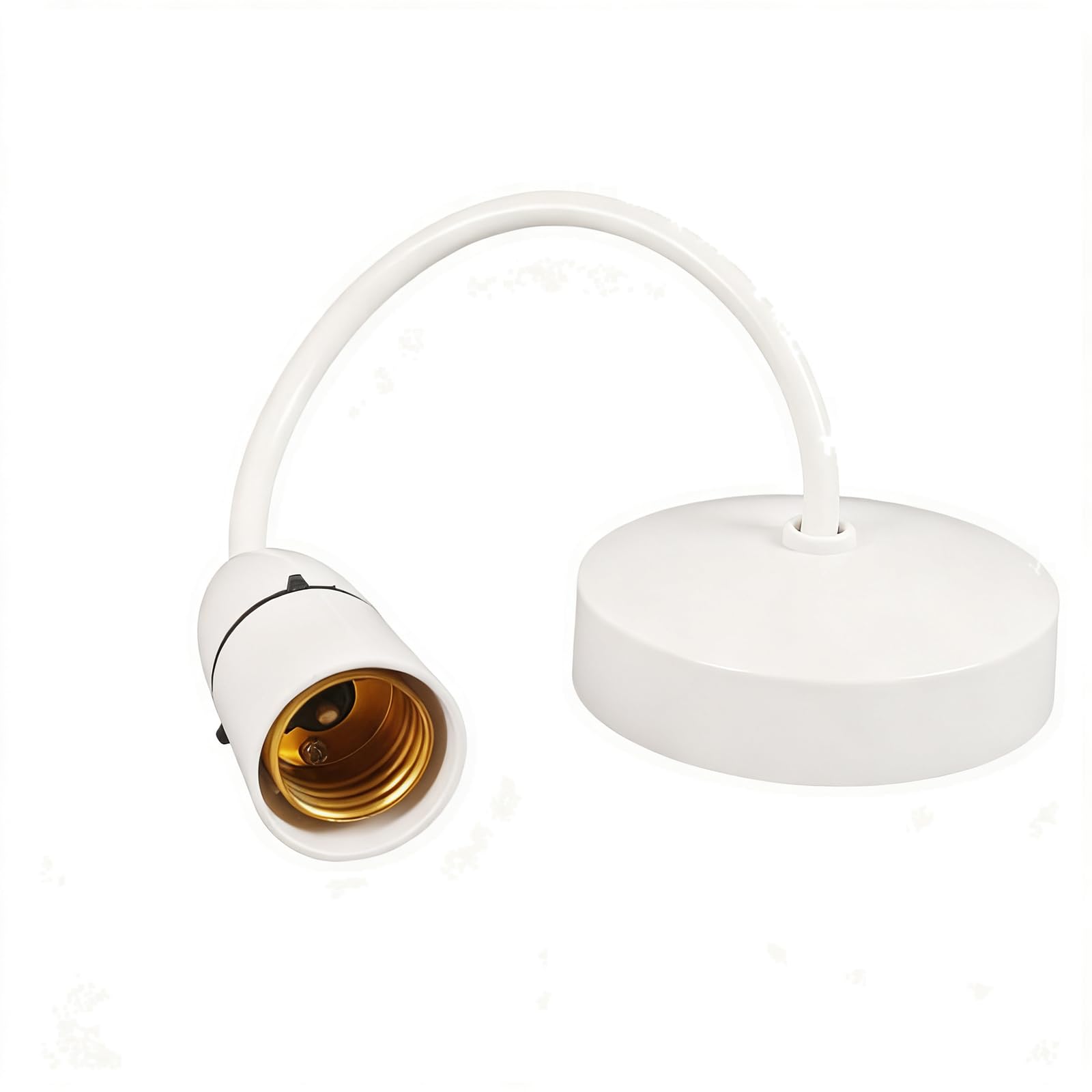 mophrati White Pendant Light Cord E27 Edison Reliable Connection Designed for Various Bulbs Safe Power Handling and Maximum 100W