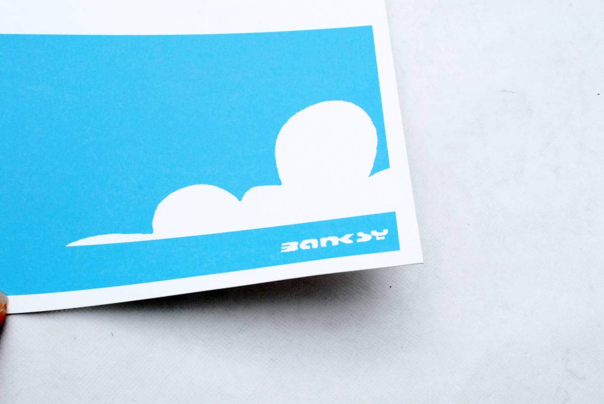 Banksy Happy Chopper SCREEN PRINTWCPポスター Amazon.co.jp: 希少 Banksy バンクシー HAPPY CHOPPER WCP