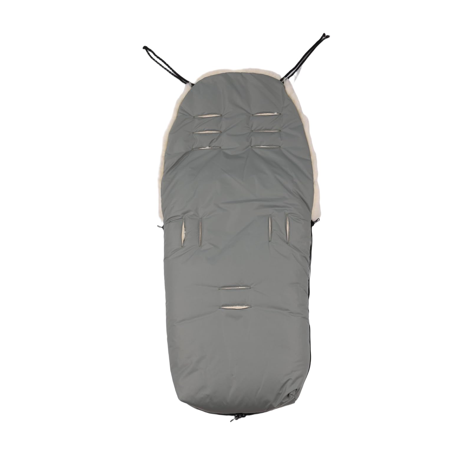 Saco de piel de cordero para cochecito de bebé, saco de abrigo para cochecito, resistente al viento y al agua, termorregulador, cremallera completa, 95 x 40 cm (verde jaspeado)