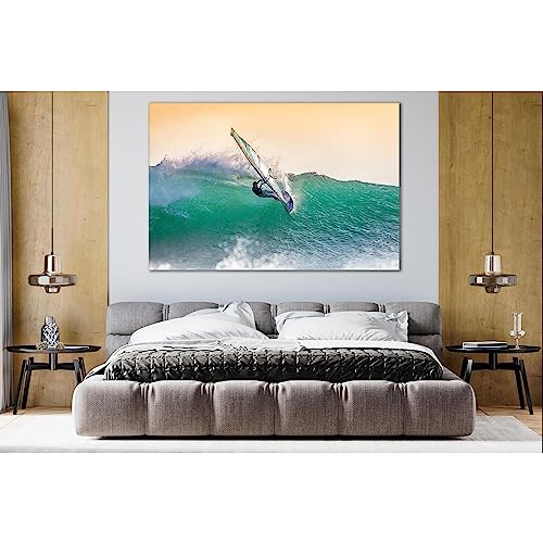 Lienzo de windsurf SL199 de 60x40 cm ideal para decorar salones modernos de amantes del mar