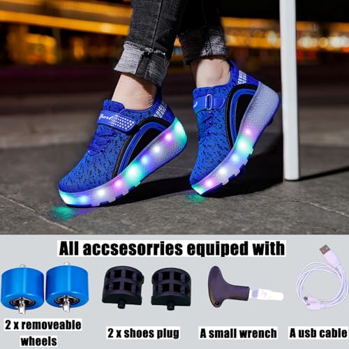 Image of Ylllu Kids LED Roller Skate Shoes with Wheel Light up Roller Shoes Gift for Girls Boys Children