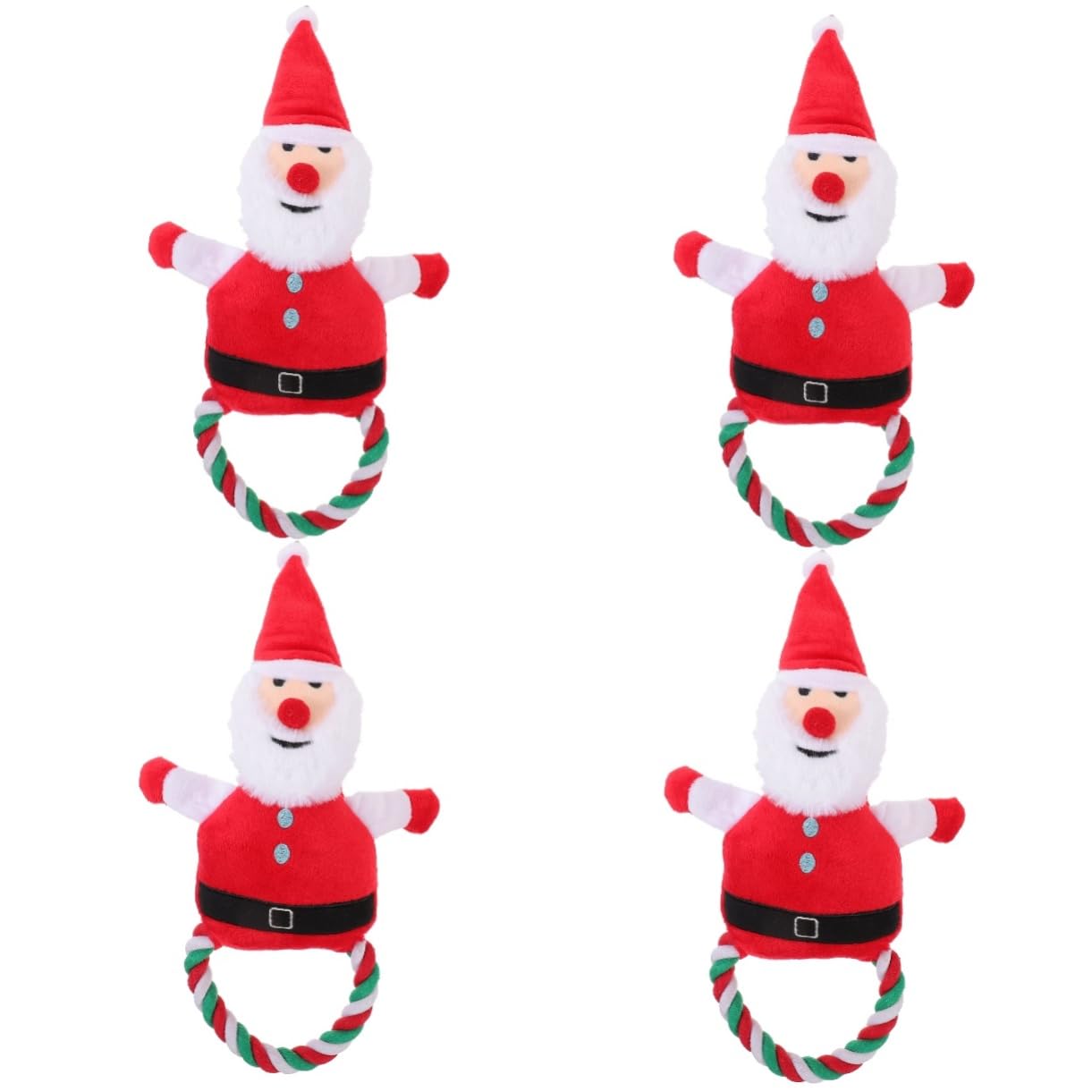 Toddmomy 4pièces Jouet à Mâcher Interactif Forme De Père pour Chien Jouet avec Couineur pour Chiots Pendant De
