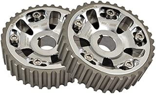 AJP Distributors Adjustable Billet Aluminum Cam Shaft Gear High Performance Upgrade For B16A B16A1 B16A2 B16A3 B18B1 B18C1 B18C3 B18C5 B20A B20B Engine Motor (Chrome) - coolthings.us