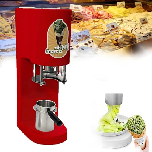 Italienische EIS-Spaghetti-Maschine, 80-W-Eisformmaschine, Schnellstart, Leicht Zu Reinigen, Softeismaschine Für Geschäfte Und Gastronomie, Rot, Gelb, Weiß,Red