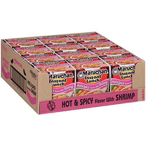 Maruchan Instant Lunch Hot & Spicy Shrimp, Ramen Noodle Soup, Microwaveable...
