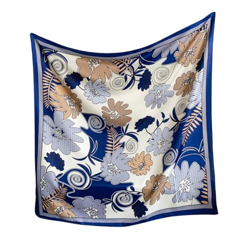 Image of Printed Poly Silken feel Scarf Stole for Women | Stylish, Soft, & Lightweight | Satin Feel Neck Scarf, Hair Scarf, Head Scarf for Women | Square Silk Stole for Handbag