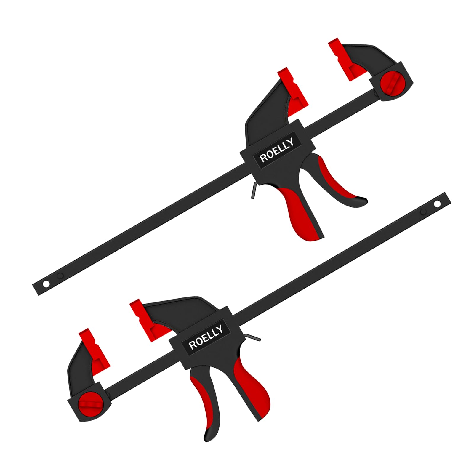 ROELLY 2-Piezas Sargentos de Barra, Sargentos Carpintero, Alcance de 200 mm, Rango de Estiramiento de 400 mm, Fuerza de Sujeción de 71 kg, La Producción de Madera