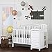 Dream On Me Casco 3-in-1 Mini Convertible Baby Crib & Changer with Storage in White, Pinewood, GreenGuard Gold & JPMA, 1” Mattress Pad, 3 Mattress Heights, Converts to Mini Day & Twin-Size Bed