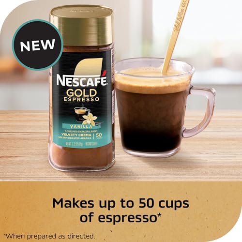 Image of Nescafe Gold Espresso Vanilla Flavored Instant Coffee, 3.5 Oz 3.35 oz