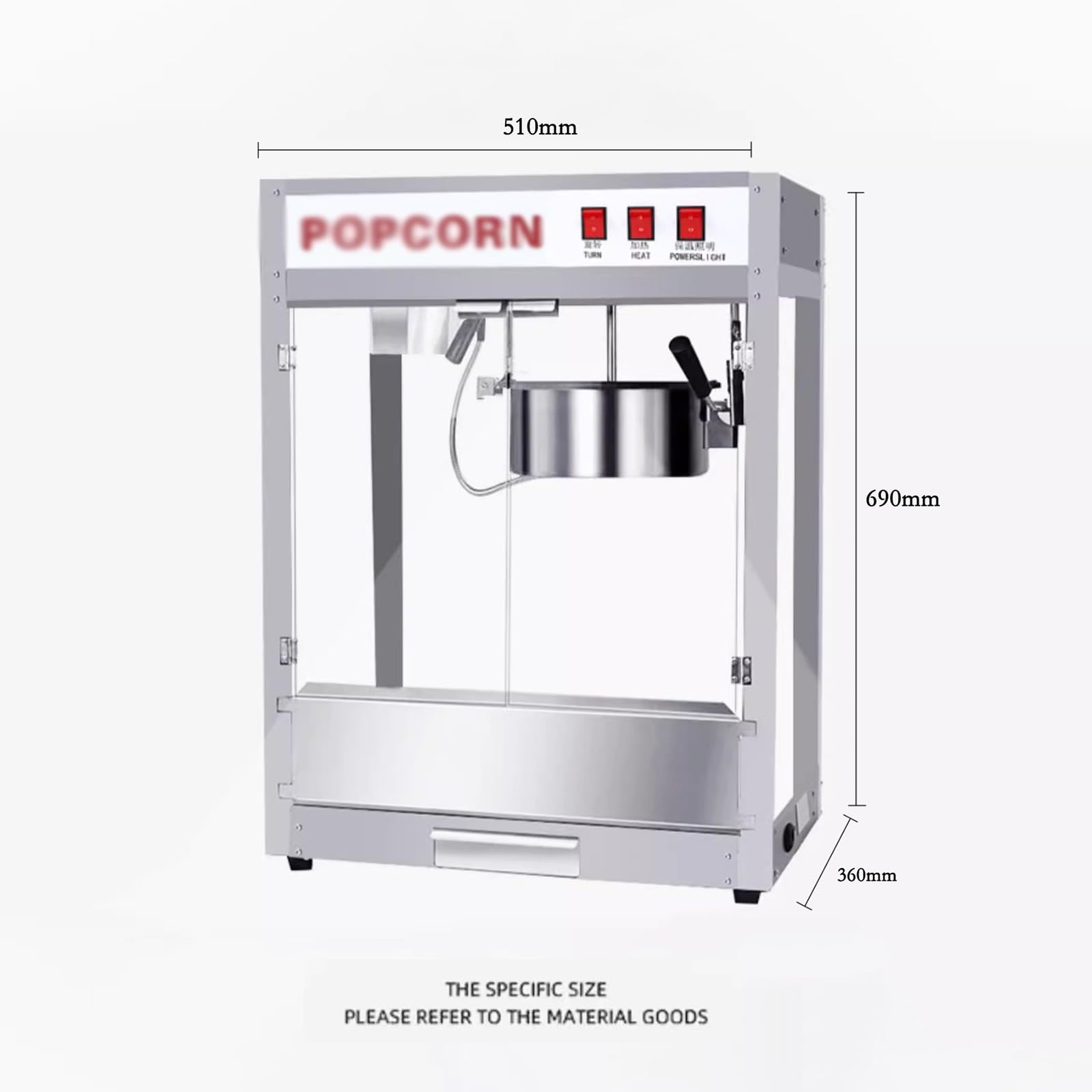 Palomitas de maíz Máquina de palomitas maíz cine comercial calefacción eléctrica totalmente automática Snack Puffer máquina de palomitas de maíz