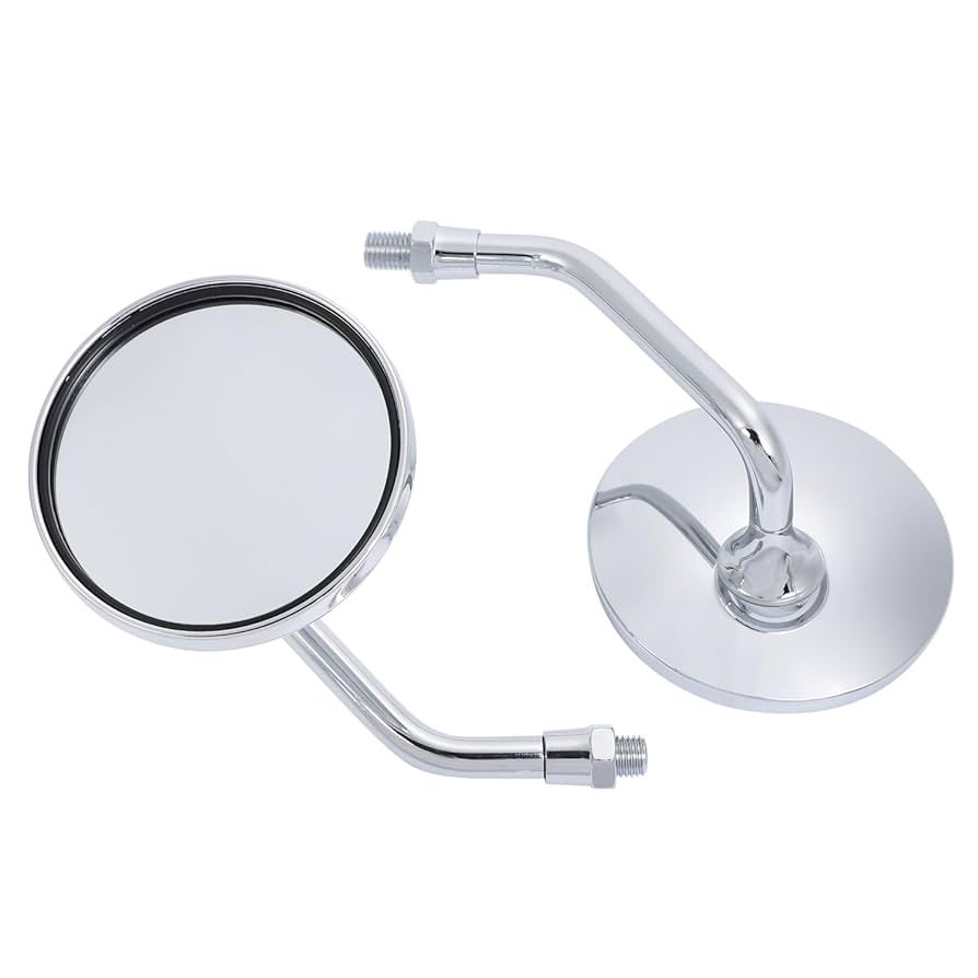 Amazon | nakira バイク ショート ミラー 10mm メッキ | ミラー