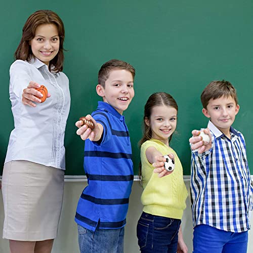4 Stück Stressball Streßball Knautschball Antistressball lustige Gesichter Softball Squeeze Bälle, Finger Übung / Stress Relief Emotionale Spielzeug - Fußball Basketball Baseball Tennisball