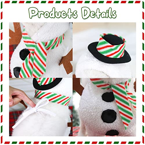 BT Bear Pet Christmas Costume,Dog Santa Claus Riding Suit Dress up Clothing Pet Xmas Outfit for Puppy Small Dogs (Medium, Snowman) - Image 4