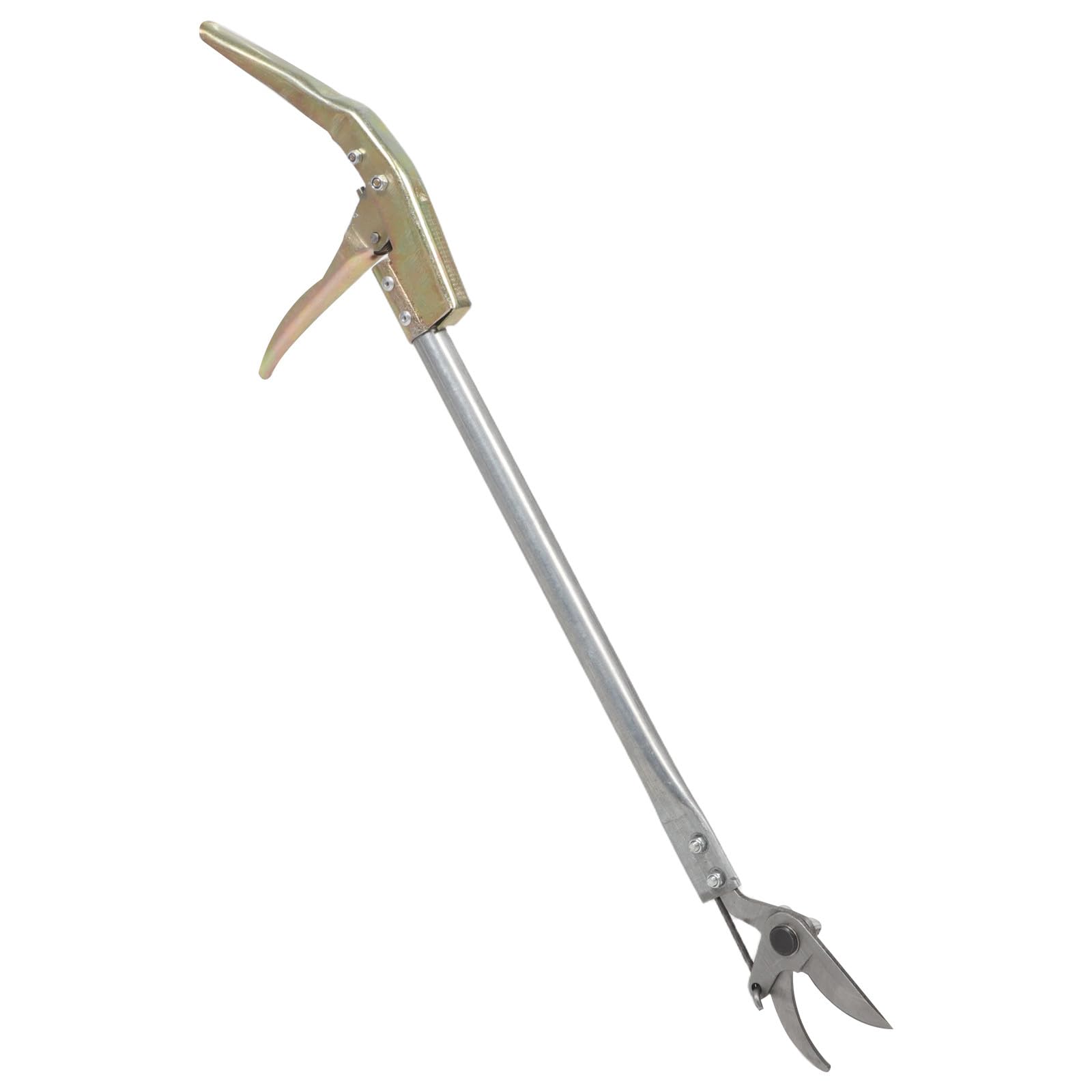 KICHOUSE Sécateur à main longue portée (62,5 cm) pour la taille des arbres - Cueille-fruits à une main - Idéal pour la taille des branches hautes, plaqueminiers et rosiers