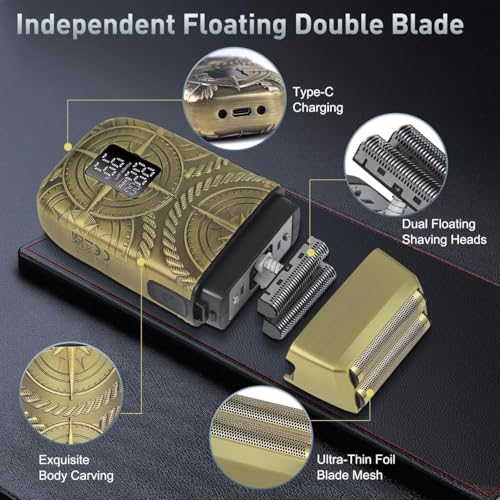 Image of Hatteker Professional Hair Clippers for Men,Beard Trimmer Electric Foil Shaver Razor for Men, Cordless Barber Clippers & Trimmers for Haircutting,Men's Grooming Kit