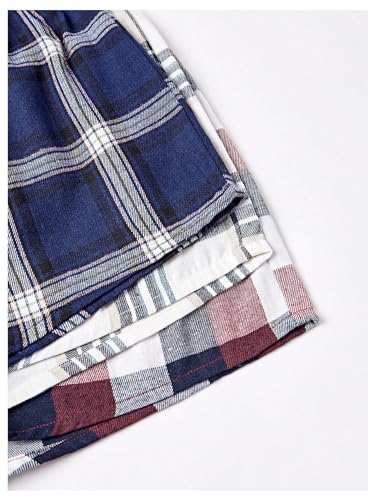 GORGLITTER Women's 3 Packs Plaid Pajama Shorts Tie Front Sleeping Shorts Elastic Waist Pajama Bottoms Sleepwear4