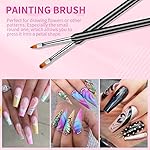 SAVILAND Nail Art Brushes Set - 6pcs Double-End Nail Art Tools Professional Nail Art Kit Dotting Tools Line Pen Painting Brushes for Gel Polish Nail Design French Manicure - Image 5
