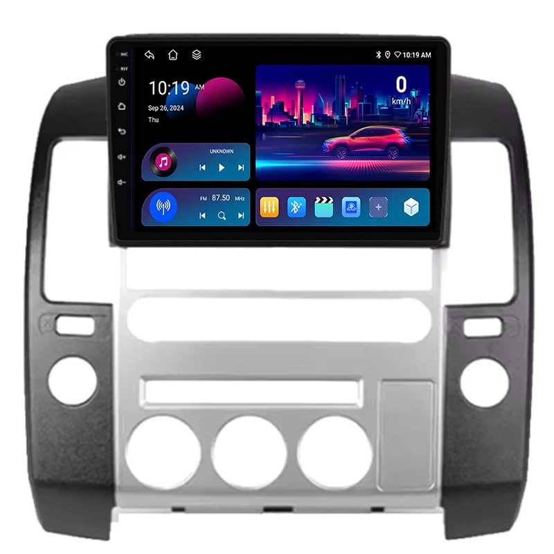 JianJz Estéreo para Coche Android con Pantalla táctil de 9 Pulgadas para Nissan Pathfinder R51 2004-2009 Plug and Play Doble DIN navegación GPS Control Multimedia en el Volante