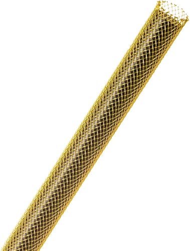 Techflex PTN0.25YL Bundle Braided Cable Sleeve, 1 meter Length x 6.4 mm Width, Yellow