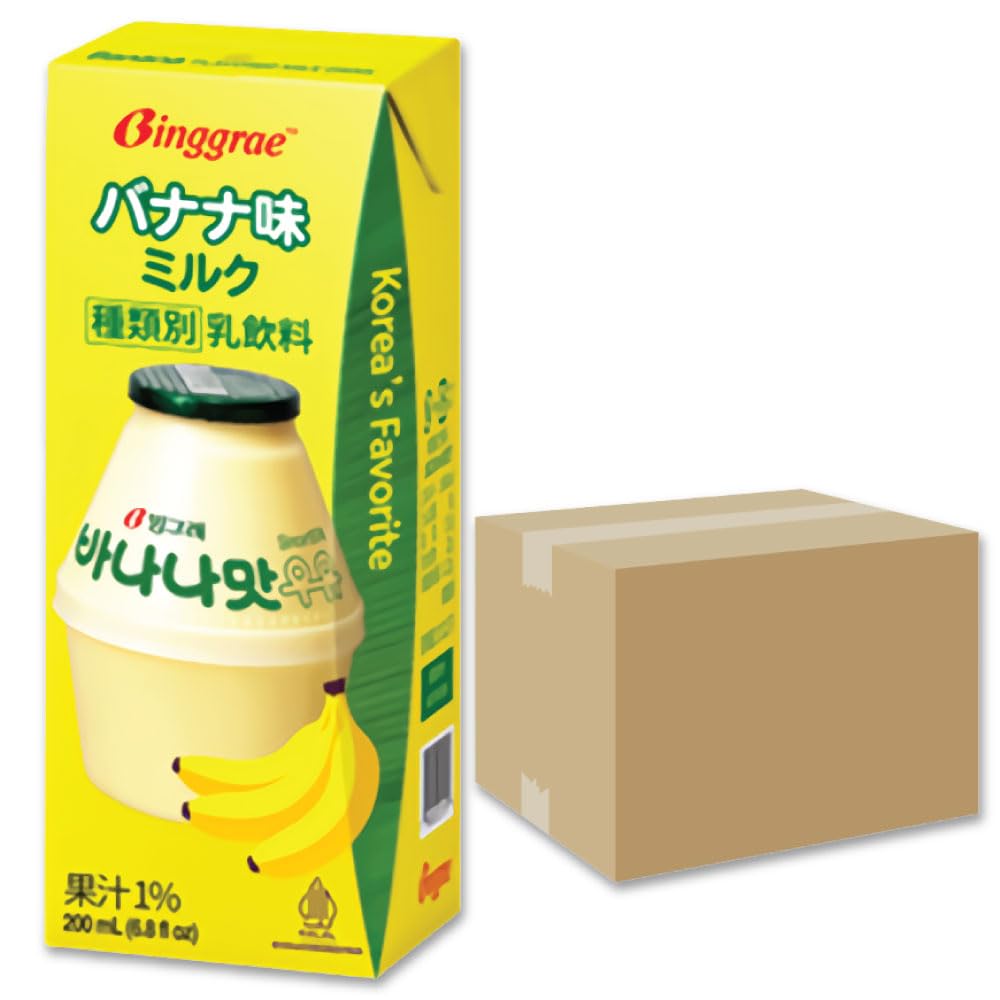 Amazon.co.jp: ビングレ バナナ味ミルク 24本 セット 各200ml / 冷蔵