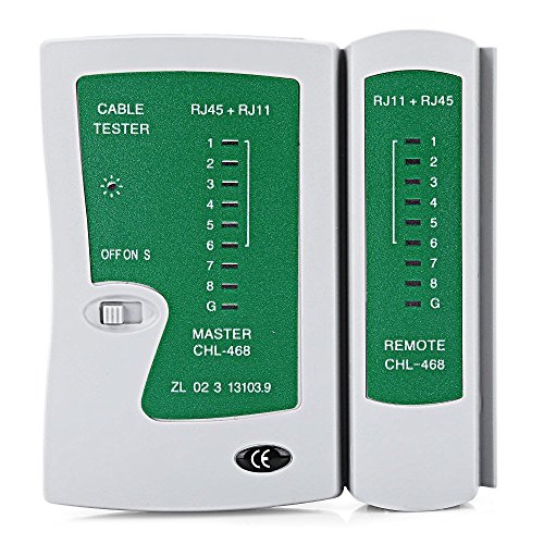 Image of RJ11 RJ45 Network LAN Cable Tester With LED Indicators Tool for Internet Broadband Connection (Battery Not Included)