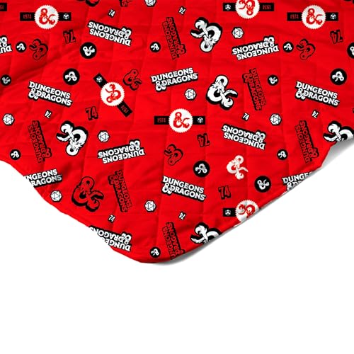 Image of Northwest Dungeons & Dragons Roll for Initiative Full /Queen Quilted Blanket, Comfy Throw, Soft Lightweight Bedding for Bed, or Couch, 90 x 90 inches