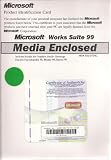 Microsoft Works Suite 99 Manual and Cd - Includes Media for Graphics Studio Greetings, Encarta Encyclopedia 99, Money 99, Streets 98