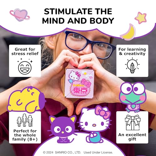Image of Shashibo Hello Kitty Magnetic Puzzle Cube, Stress Relief Fidget Toy | 100+ Possible Shapes, Sensory Fidget Toy For Adults & Kids, Fun Shape Shifting Puzzle Box For All Ages